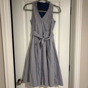 Talbots Navy and White Striped Halter Dress size 4P